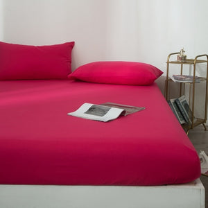 Fitted Sheet Mattress | Cover Solid Color | Sheets | Rose / 1 pillowcase 47x74cm | The Brand Decò