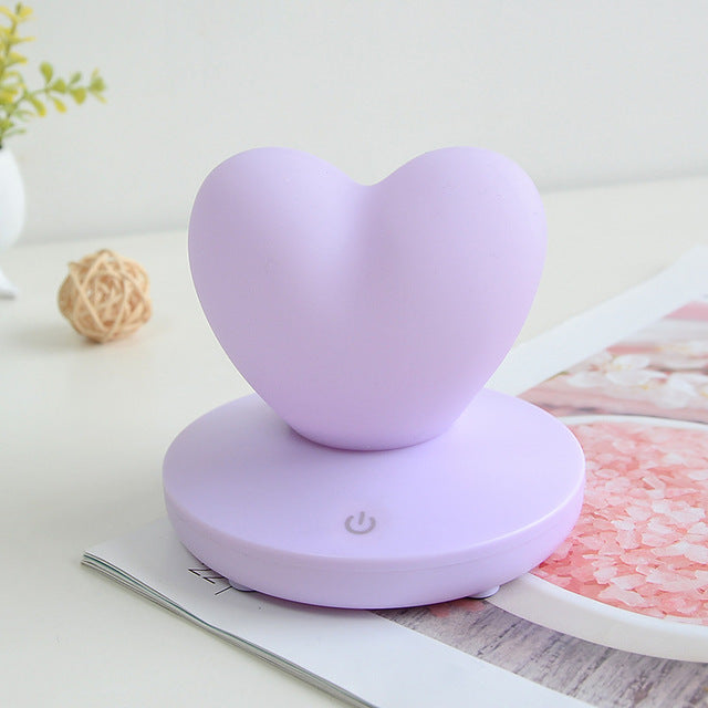 Mini Heart-shaped Night Light Silicone Touch Sensor | Deco | | The Brand Decò