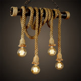 Double Head Vintage Rope Hanging Pendant Lamp | Pendants | | The Brand Decò