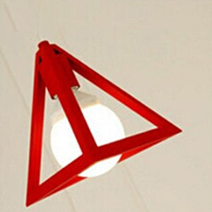 Art Deco Vintage Industrial Triangle Pendant Light | Pendants | White | The Brand Decò