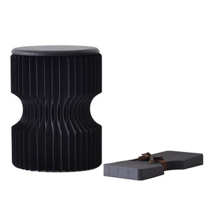 Folding Kraft Paper Stool Paper Seat | Chairs | Black Color | The Brand Decò