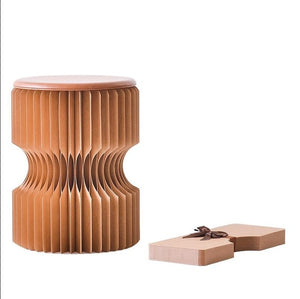 Folding Kraft Paper Stool Paper Seat | Chairs | Brown Color | The Brand Decò