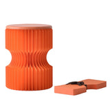 Folding Kraft Paper Stool Paper Seat | Chairs | Orange Color | The Brand Decò