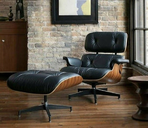 Luxury Eames Lounge Chair and Ottoman Triple-A Replica | Chairs | Black Sandal Wood | The Brand Decò