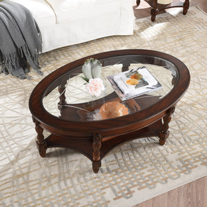 Vintage Style Double-layer Coffee Table for Living Room | The Brand Decò