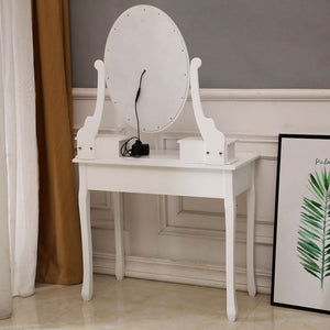 Dressing Table Single Mirror With Five Light Bulb | Mirror | | The Brand Decò