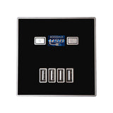 4 Port USB 2.0 Wall Socket | USB Wall Charger | Black / 220V | The Brand Decò