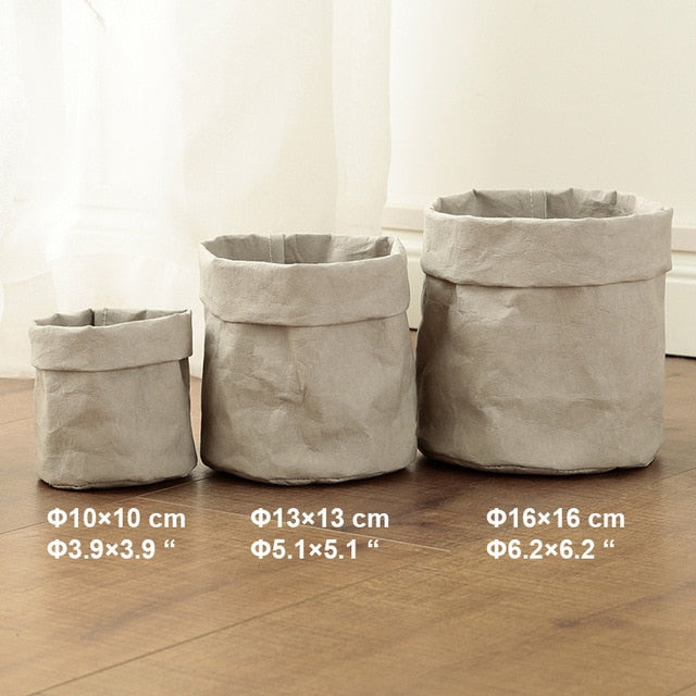 Tyvek laundry basket canvas Toy Storage Box Splice flexible | laundry basket | Gray - S-M-L | The Brand Decò