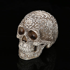 Home Decor Resin Skull | Mexican Celebration Dia de Muertos | Sculpture | | The Brand Decò