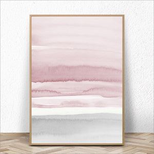 Abstract Art Canvas "Blush Pink and Grey Abstract" | Painting | 13x18 cm No Frame / White | The Brand Decò