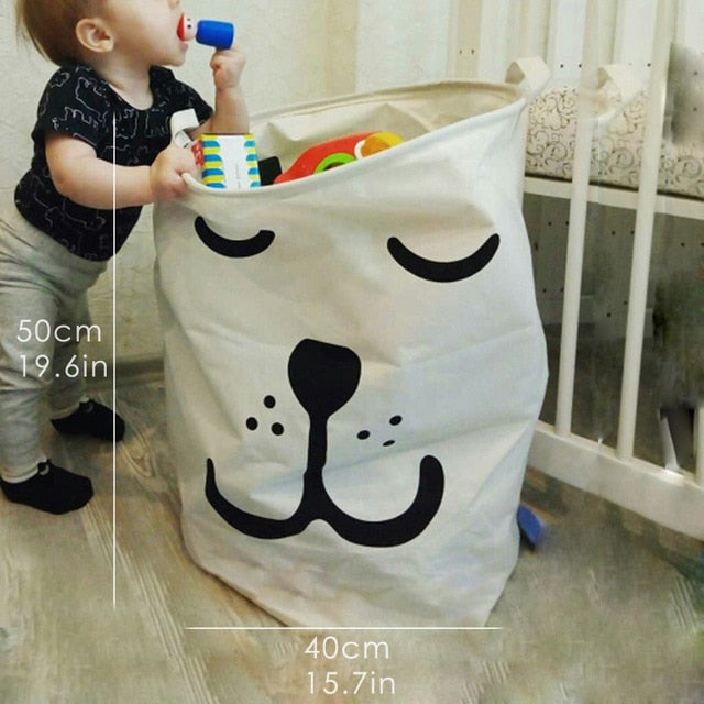 Tyvek laundry basket canvas Toy Storage Box Splice flexible | laundry basket | Sleep dog-Large | The Brand Decò