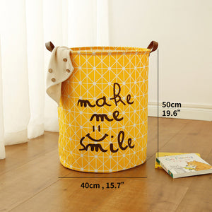 Tyvek laundry basket canvas Toy Storage Box Splice flexible | laundry basket | Smile-Large | The Brand Decò
