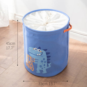 Tyvek laundry basket canvas Toy Storage Box Splice flexible | laundry basket | Dinosaur blue | The Brand Decò