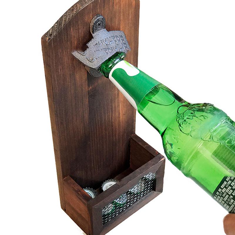 Wooden Vintage Bottle Opener Wall-mounted Beer Wall Opener Bottle Opener | Beer Opener | | The Brand Decò
