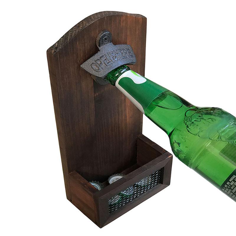 Wooden Vintage Bottle Opener Wall-mounted Beer Wall Opener Bottle Opener | Beer Opener | | The Brand Decò