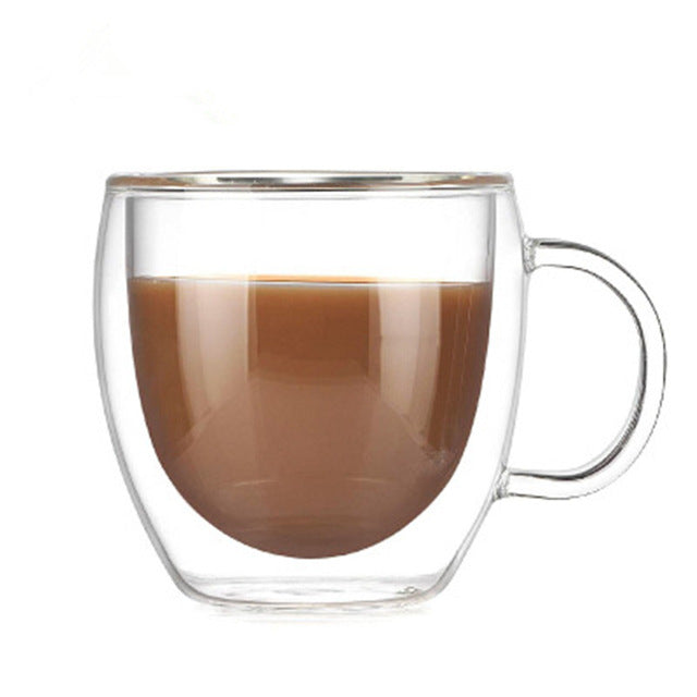 Double Coffee Mugs | Glass | A 150ml | The Brand Decò