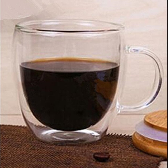 Double Coffee Mugs | Glass | B 250ml | The Brand Decò