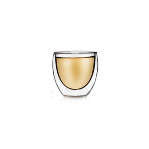 Double Coffee Mugs | Glass | D 80ml | The Brand Decò
