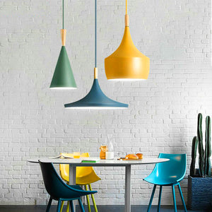 Modern Nordic Pendant Light Iron Lampshade Wood LED Hanging Lamp | hanging lights | | The Brand Decò