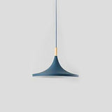Modern Nordic Pendant Light Iron Lampshade Wood LED Hanging Lamp | hanging lights | B type blue | The Brand Decò