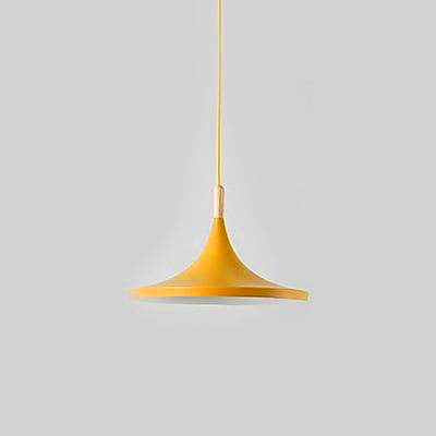 Modern Nordic Pendant Light Iron Lampshade Wood LED Hanging Lamp | hanging lights | B type yellow | The Brand Decò