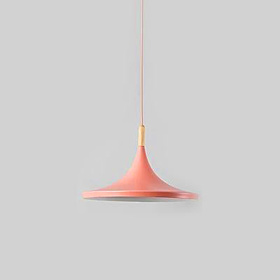 Modern Nordic Pendant Light Iron Lampshade Wood LED Hanging Lamp | hanging lights | B type pink | The Brand Decò