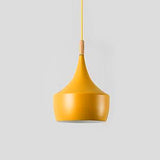 Modern Nordic Pendant Light Iron Lampshade Wood LED Hanging Lamp | hanging lights | C type yellow | The Brand Decò