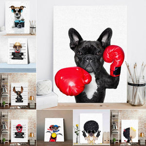 Dogs No-Frame Canvas | Painting | | The Brand Decò