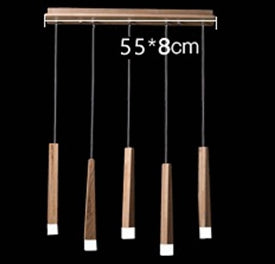 Wood Stick Pendant Lamp Light | Pendants | 5 heads 55cm / LED Warm White | The Brand Decò