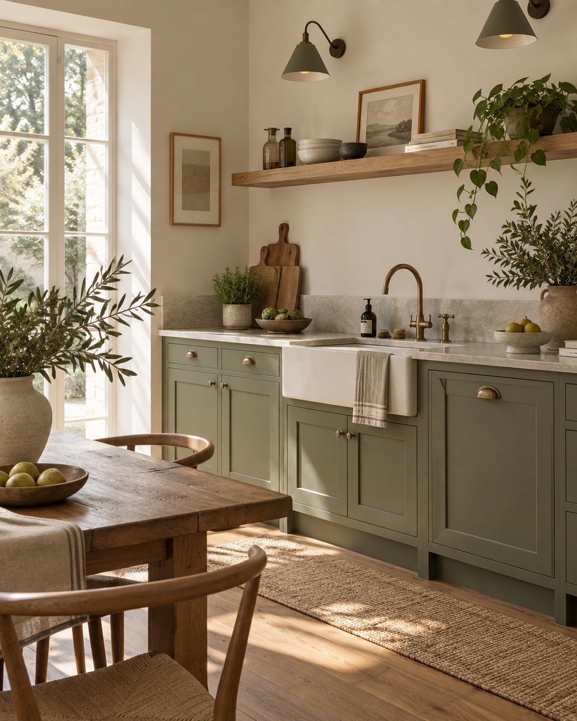 Verde oliva en interiores: materiales, luz y combinaciones que funcionan